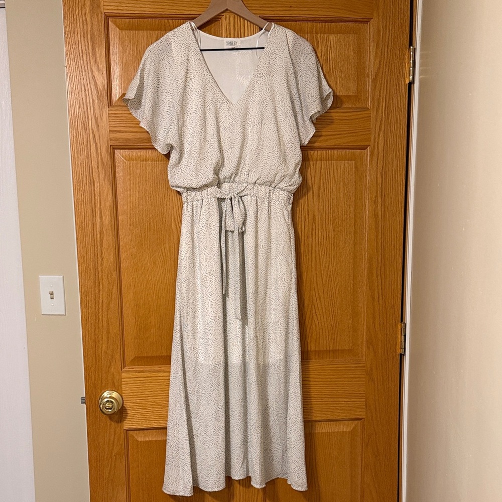 Sienna Sky White Polka Dot Maxi Dress